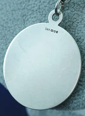 1898年英国伦敦纯银项链吊坠