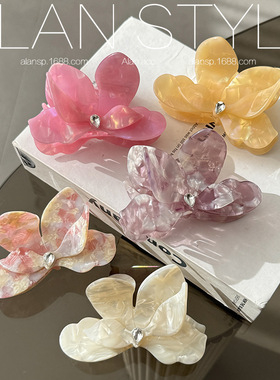 赵露思同款立体花朵三角梅发饰