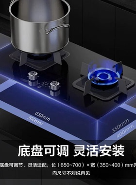能率燃气灶EZ02大火力煤气灶家用双灶嵌入式炉灶台灶具