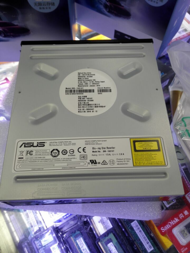 Asus/华硕BW-16D1HT蓝光刻录机台式机光驱BD驱动器SATA3D播放DVD - 图2