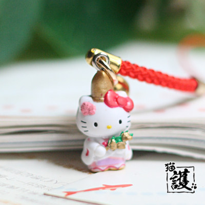 三丽鸥hellokitty凯蒂猫KT公仔女精致手机链短款U盘吊坠挂件挂饰 - 图2