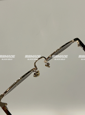 黑金made/纯欲~26s复古显瘦金边墨镜女无框高级感防晒遮阳太阳镜
