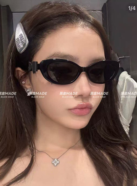 黑金made/仙女范~26s小香风蝴蝶结镜腿墨镜女高级感防晒遮阳镜