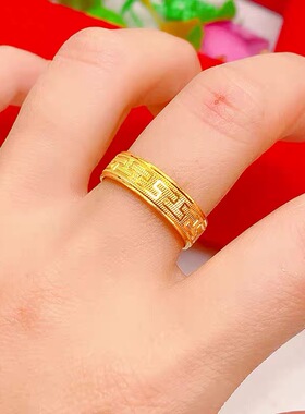 铜镀金男女时尚戒指仿金指环