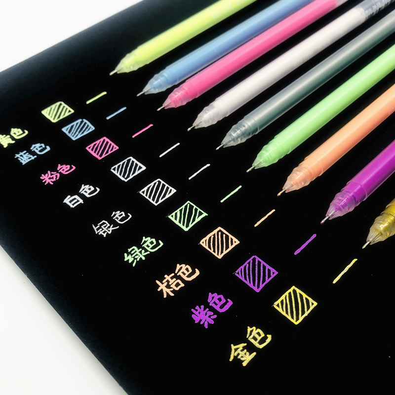 diy相册彩色勾线笔手工制作笔记本粉彩笔相簿配件工具细头高光笔 - 图0