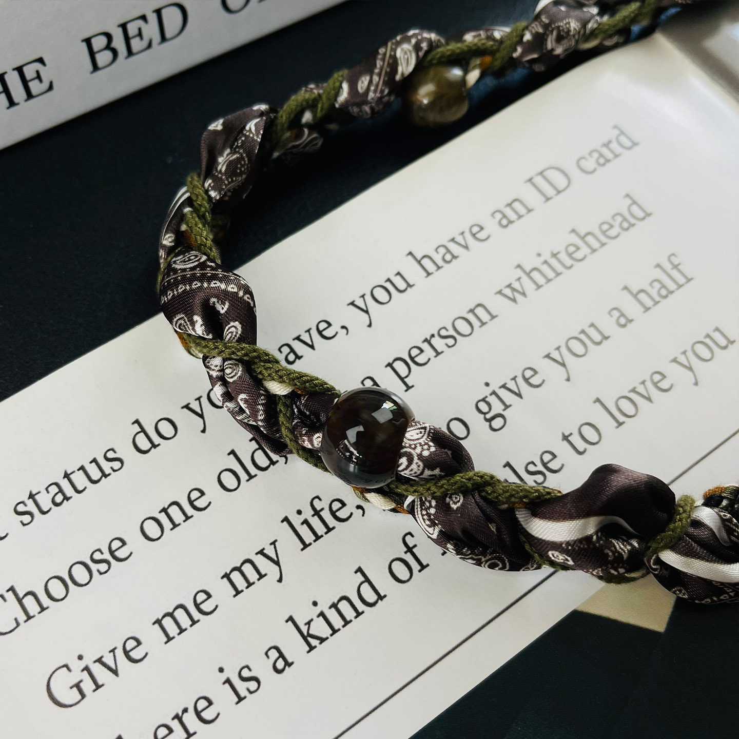 波西米亚风丝巾腰带女装饰牛仔裤裙子时尚百搭编织串珠腰绳细裤链