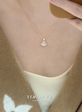 优雅裙摆项链~通体925银