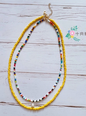 pp同款手工彩色项链手链戒指