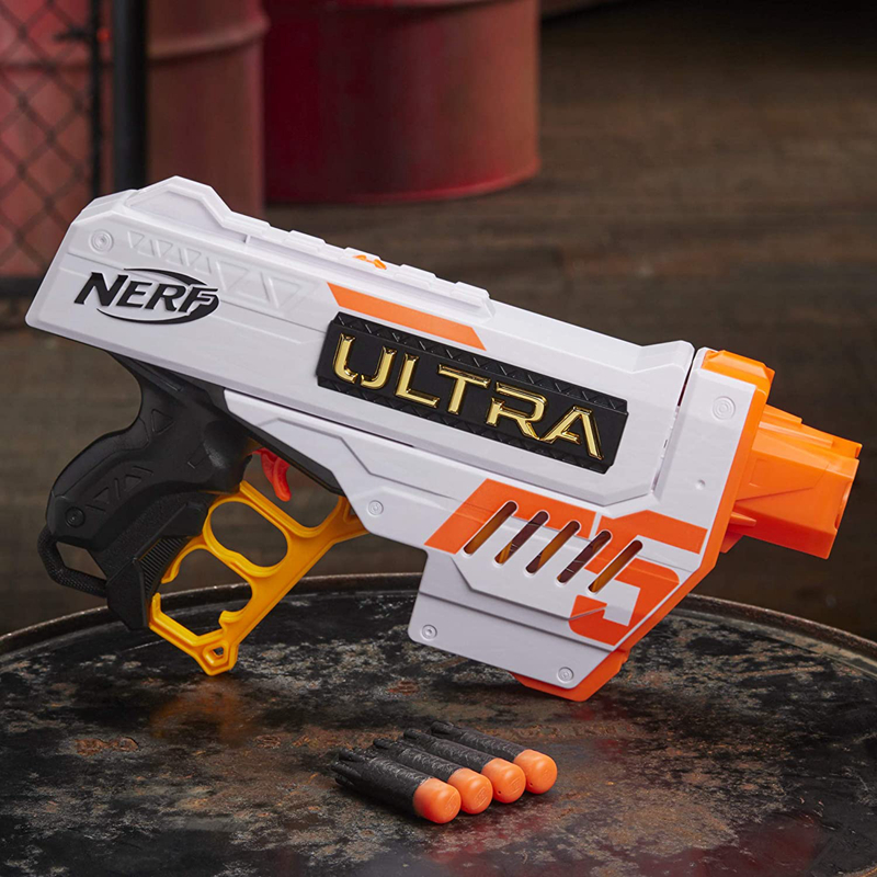 Nerf热火美版橙机U5极光5号球弹发射器E9592儿童强力手动软弹枪