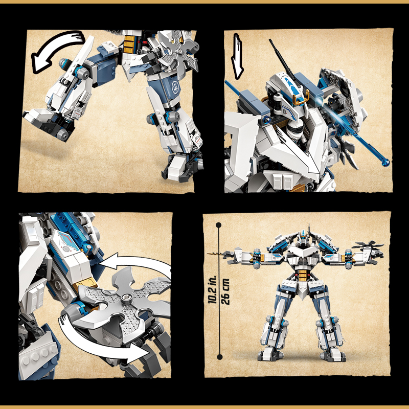 幻影忍者赞的泰坦机甲机器人摩罗幽灵黄金人仔积木玩具71738 新品 - 图0