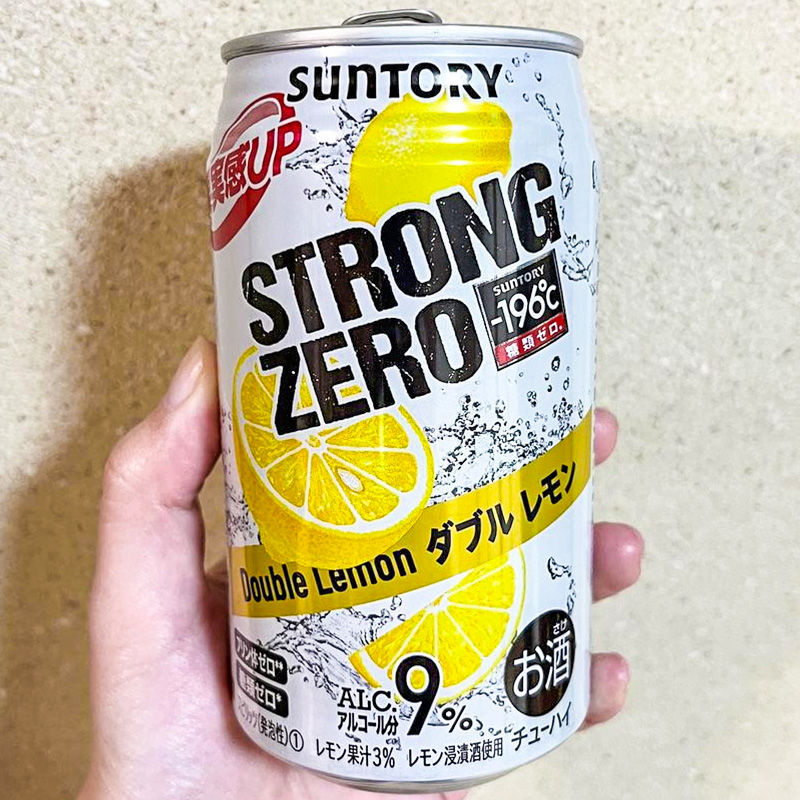 日本进口三得利STRONG ZERO强零黄柠檬微醺鸡尾酒零糖无嘌呤9度酒 - 图0