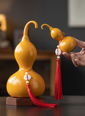 福禄陶瓷大号五行葫芦茶宠摆件招财家居客厅酒柜博古架装饰工艺品