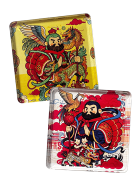 手作高透亚克力强磁门神冰箱贴