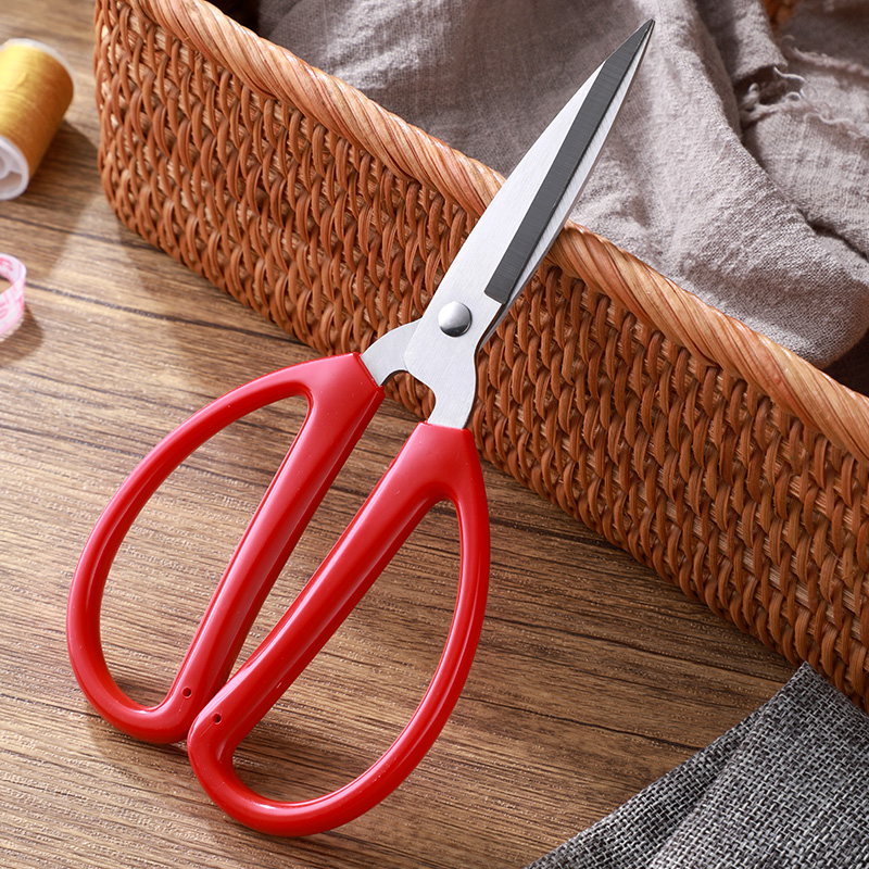 剪刀家用剪子不锈钢小剪刀厨房专用裁缝结婚红色小号手工美工剪纸-图0