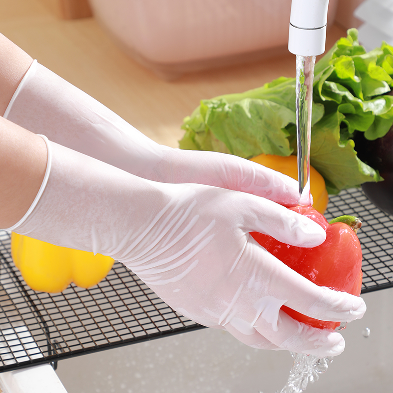 秉秀丁腈洗碗手套一次性加厚耐用防水耐用家务厨房清洁食品级丁晴