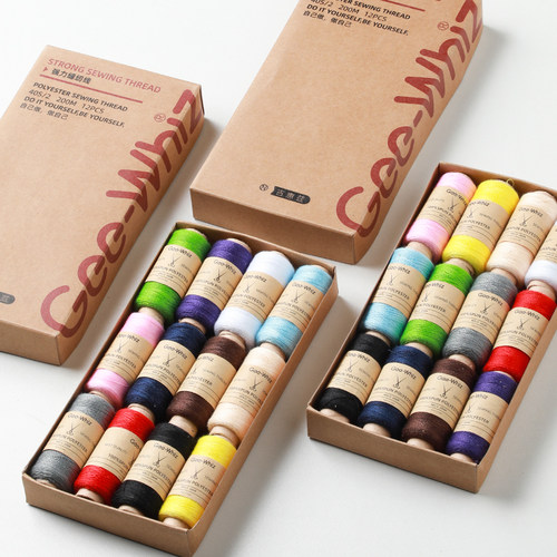 针线盒家用针线缝衣线手缝线小卷402缝纫线高质量缝纫机线多色包 - 图1