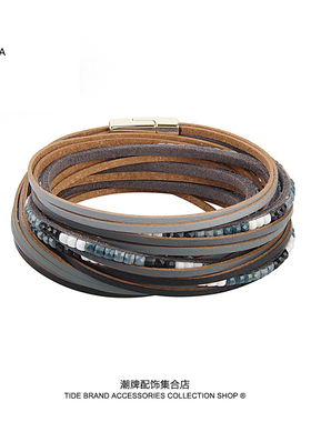 波西米亚风彩色串珠女手链