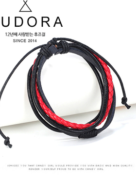 欧美风编织学生首饰品情侣手链