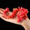 3D printed luminous dragon crystal dragon simulation model animal doll ornaments creative educational toys children's decorations