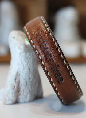 情侣手环麦田牛皮原创手链情侣