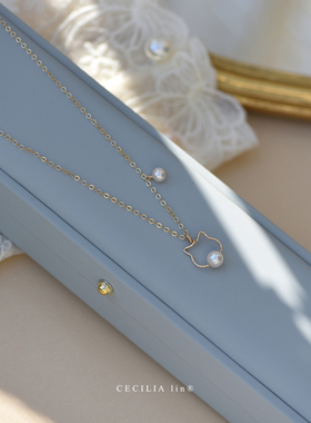 赛赛莉安原创设计猫咪珍珠项链