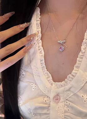 方糖轻奢仙女项链女百搭甜美