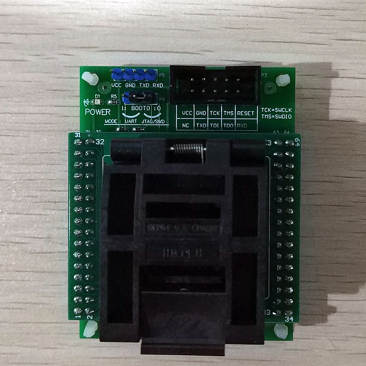 STM32 GD32 MM32 N32芯片LQFP32 48 64 100 144等烧录座老化座-图2