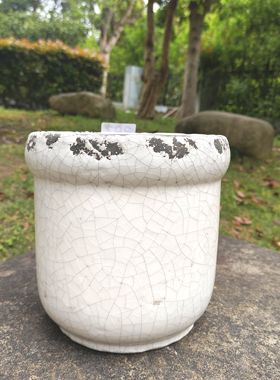 粗陶花盆透气陶瓷陶土手工复古盆兰花三角梅蝴蝶兰庭院花卉摆件