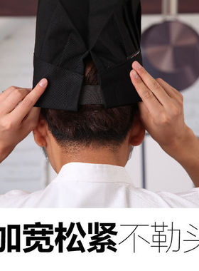 食堂餐饮厨师高帽定制可调节