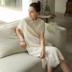 Ma Lin Wenyi cotton và vải lanh nữ 2019 hè mới Trung Quốc cải tiến thêu hoa hòa tan - váy đầm váy ôm body váy đầm