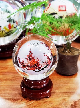 小号内画水晶球文化手工纪念品