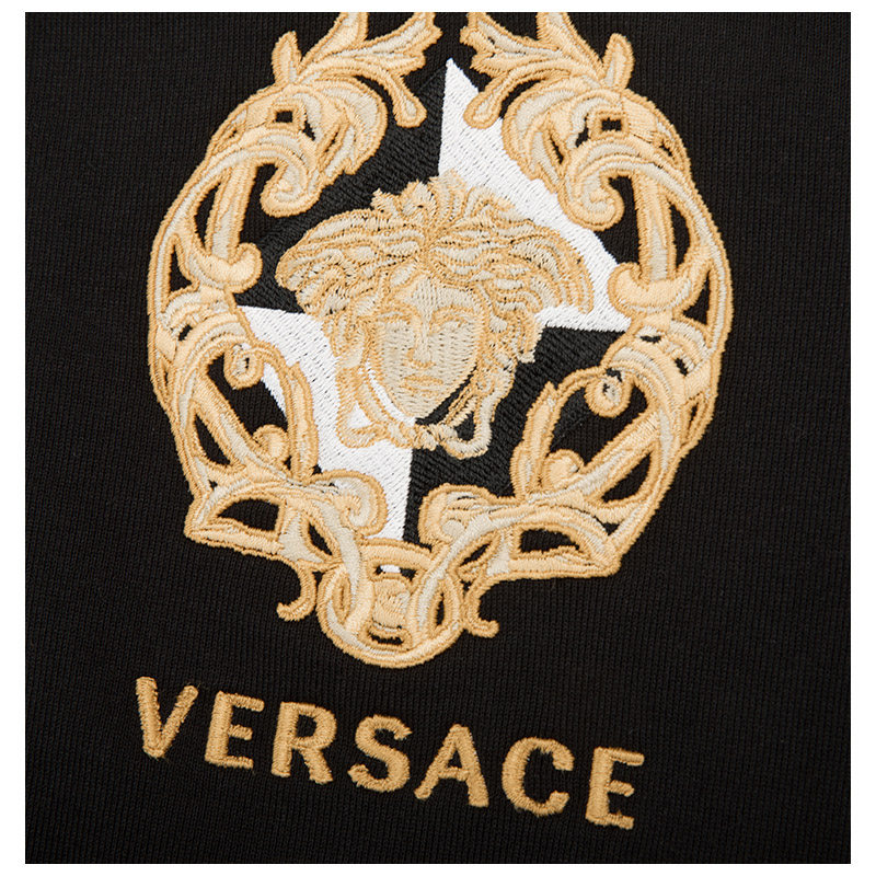 范思哲男士黑色休闲卫衣 银泰百货精品夹克