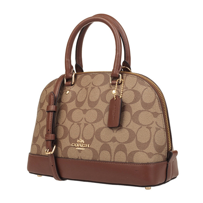 coach女士复古简约优雅贝壳斜挎包 银泰百货精品女士包袋