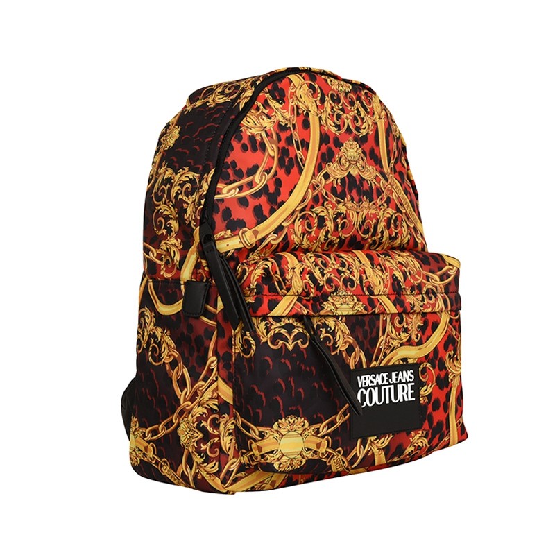 范思哲男士聚酯纤维印花双肩包 银泰百货精品双肩背包