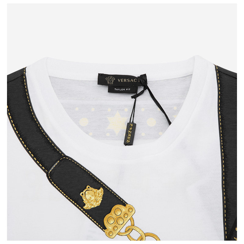 gianni versace多色棉质男士t恤 银泰百货精品T恤