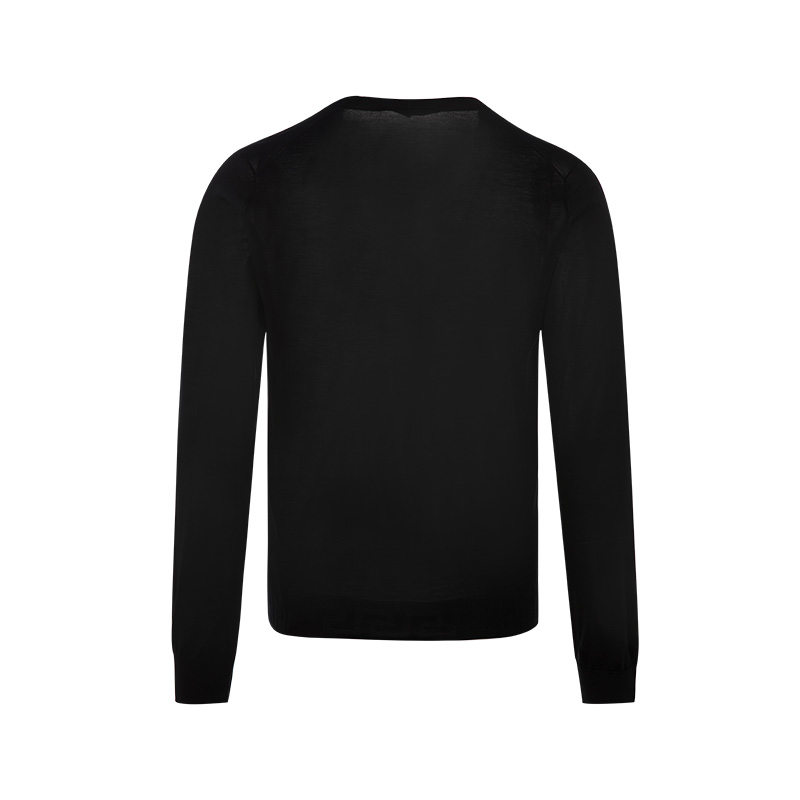 gianni versace黑色单排扣开襟衫 银泰百货精品针织衫/毛衣