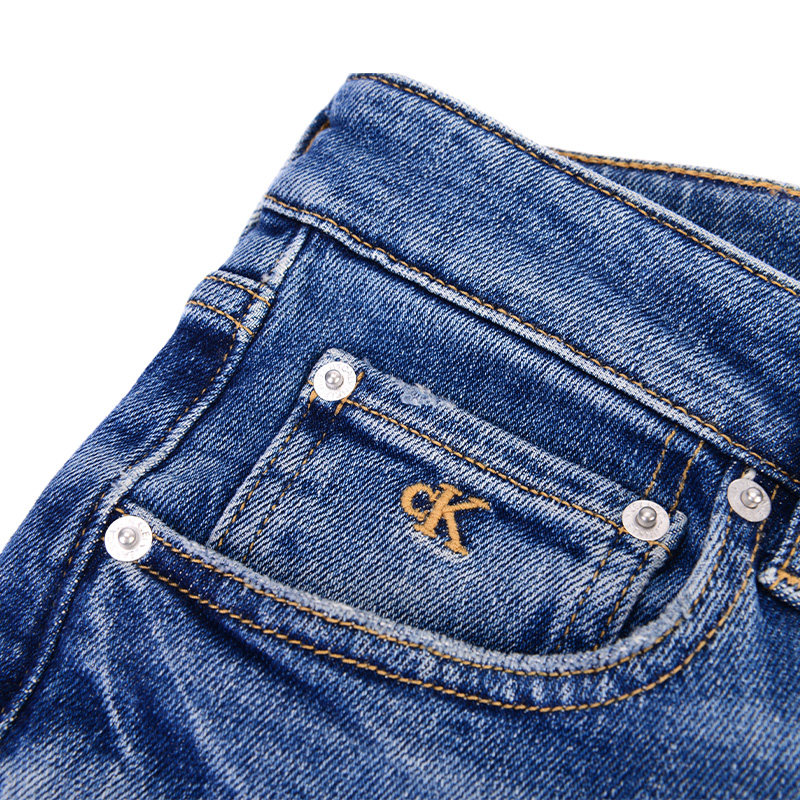 calvin klein男士磨白休闲牛仔裤 银泰百货精品牛仔裤