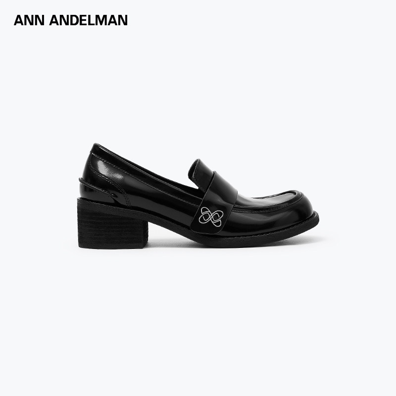 【梁洁同款】ANN ANDELMAN  25新款女士粗跟乐福鞋豆豆鞋 301286,淘宝优惠券,粉丝福利购,淘宝优惠卷