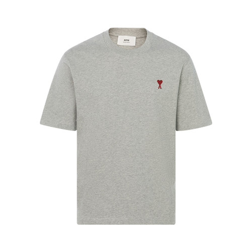 AMI PARIS 春季棉质爱心小标刺绣男女百搭短袖T恤衫银泰百货 - 图2