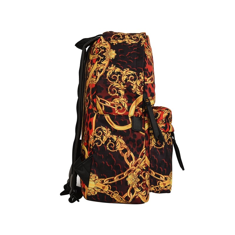 范思哲男士聚酯纤维印花双肩包 银泰百货精品双肩背包