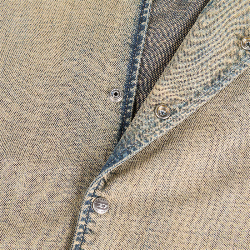 DIESEL 春夏新款男士短袖牛仔衬衫（水洗产品）银泰百货 301574,淘宝优惠券,粉丝福利购,淘宝优惠卷