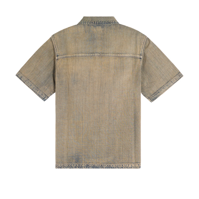 DIESEL 春夏新款男士短袖牛仔衬衫（水洗产品）银泰百货 301574,淘宝优惠券,粉丝福利购,淘宝优惠卷