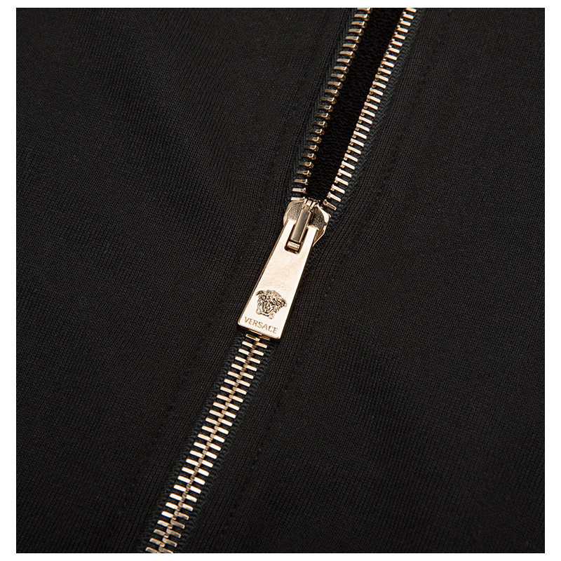 范思哲男士黑色休闲卫衣 银泰百货精品夹克