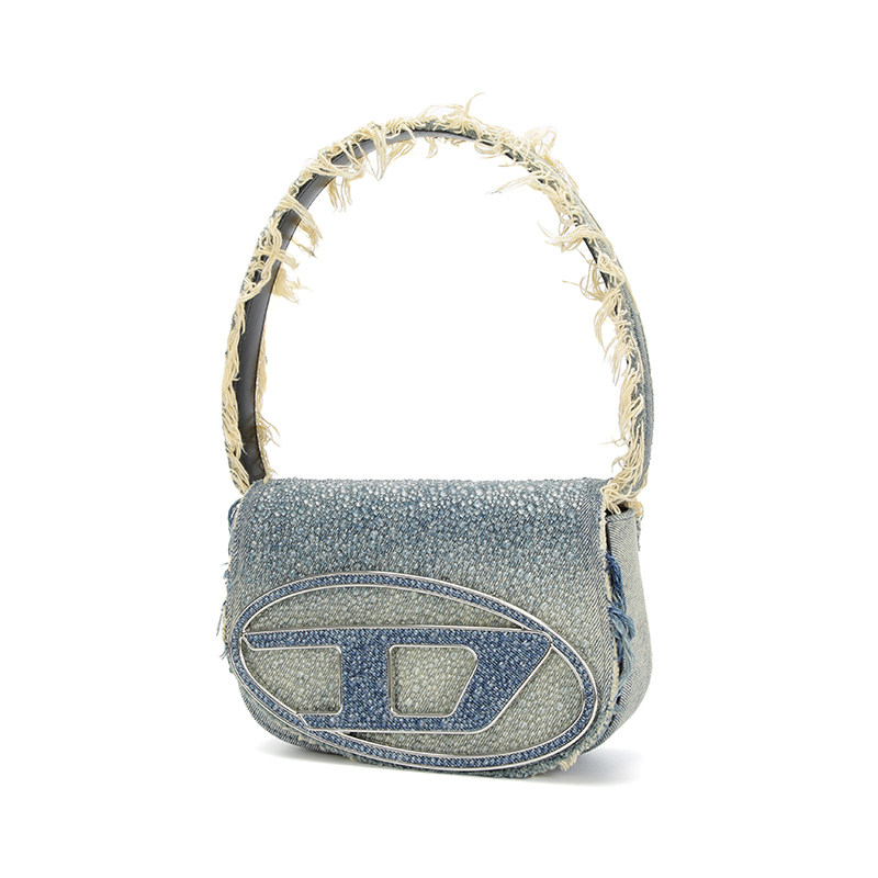 DIESEL/迪赛 女士贴钻流苏迷你牛仔手提包斜挎包银泰百货 300217,淘宝优惠券,粉丝福利购,淘宝优惠卷