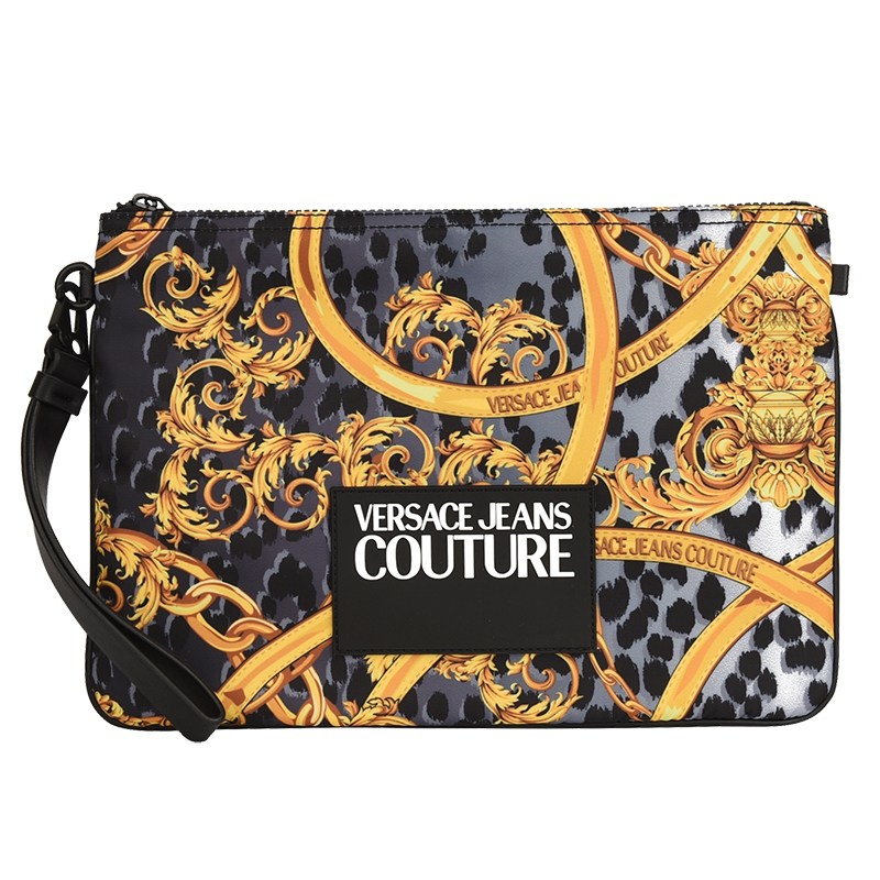 范思哲男士聚酯纤维印花大号手拿包 银泰百货精品男士包袋