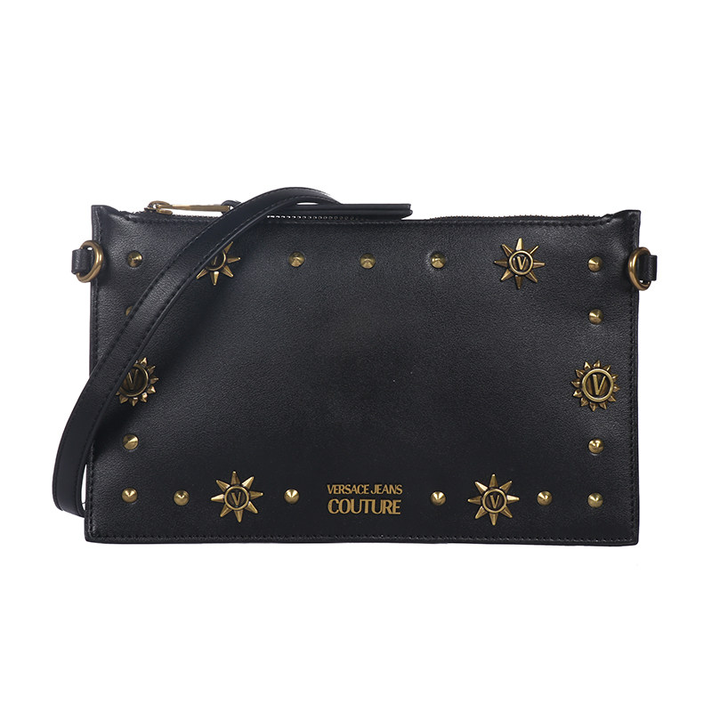 范思哲女士铆钉手拎单肩斜挎包 银泰百货精品女士包袋