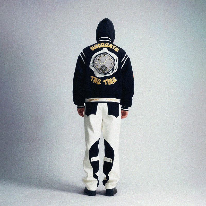 CEEC LA男女同款翻领毛呢夹棉棒球服 301360,淘宝优惠券,粉丝福利购,淘宝优惠卷