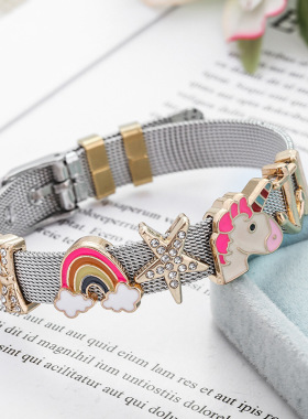 欧美热销 速卖通爆款 不锈钢网眼女士手链DIY配饰男女士节日礼物