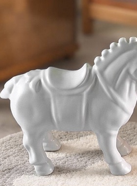 简约抽象陶瓷骏马软装儿童房摆件