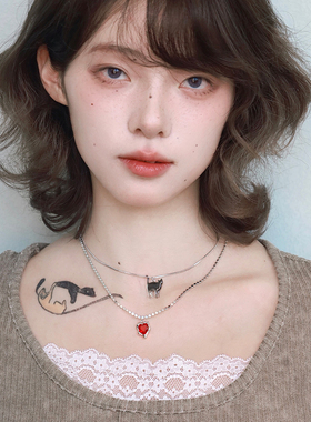 西迟贝壳女叠戴项链可调节